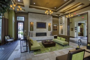 One Bedroom Apartments for rent in San Antonio, TX - Clubhouse Interior with Fireplace 